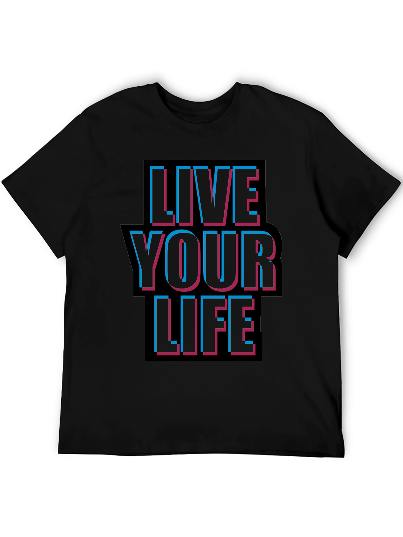 Live Your Life Graphic Tee - Black T-Shirt