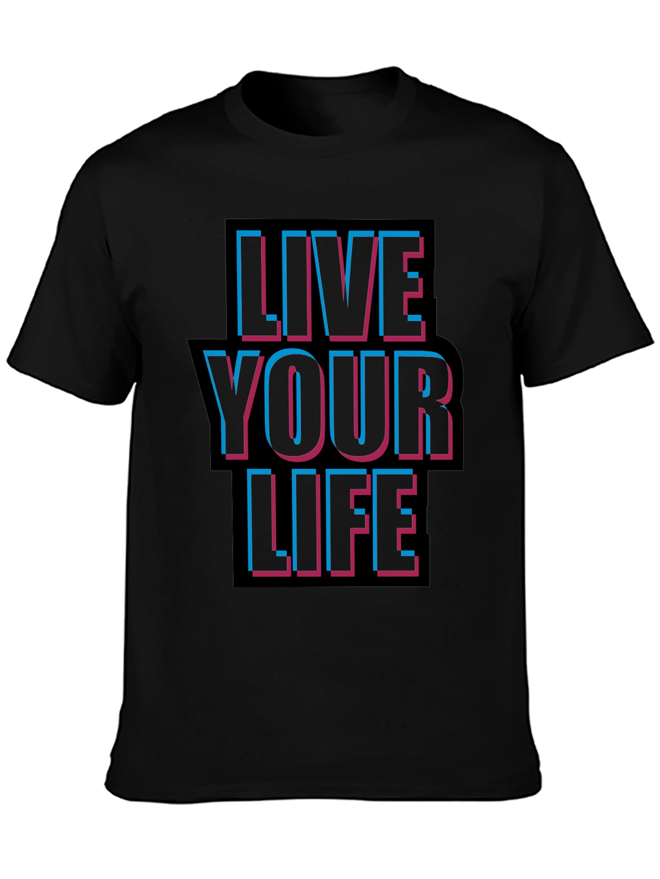 Live Your Life Graphic Tee - Black T-Shirt