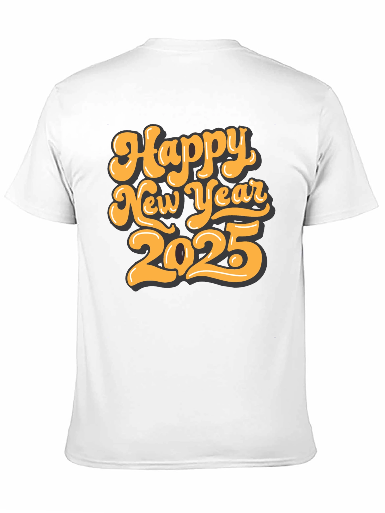 Happy New Year 2025 Black T-Shirt