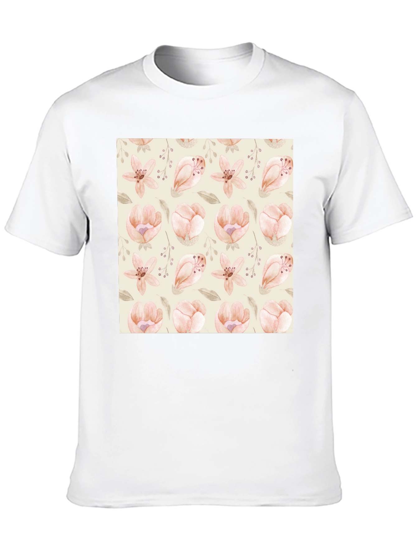 Floral Print Black T-Shirt - Stylish Casual Wear