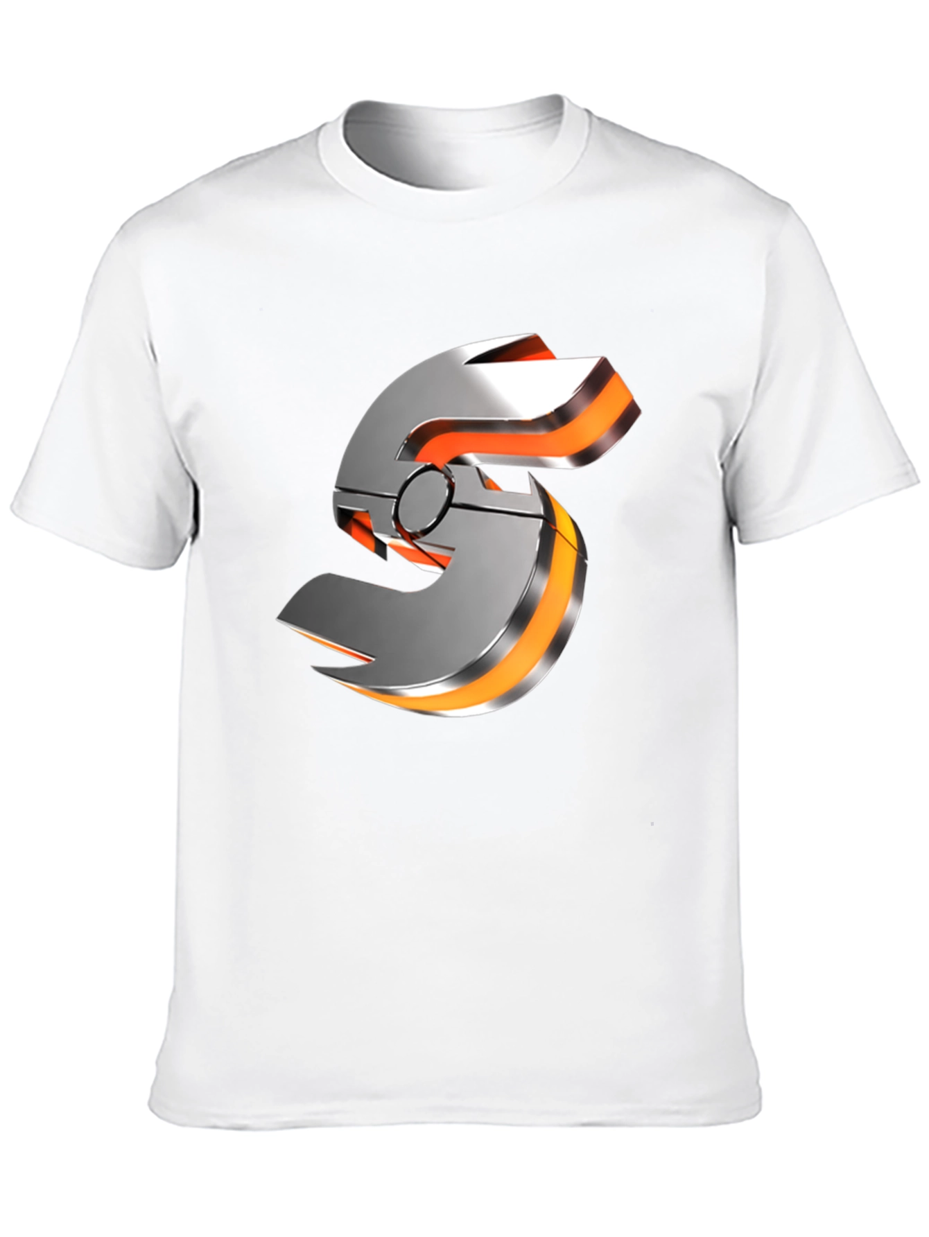 Futuristic Graphic T-Shirt - Metallic S Logo