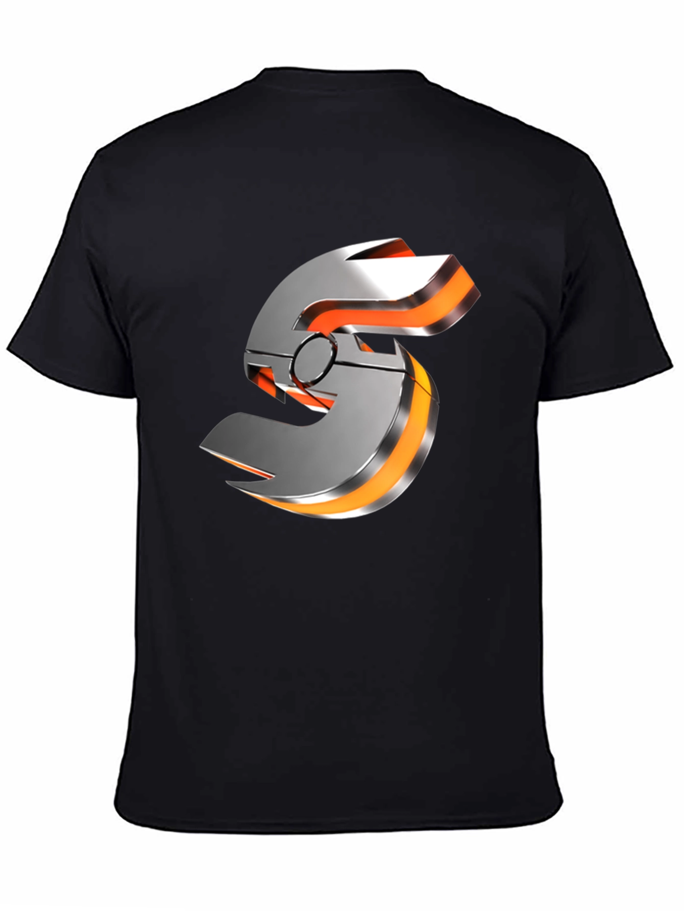 Futuristic Graphic T-Shirt - Metallic S Logo