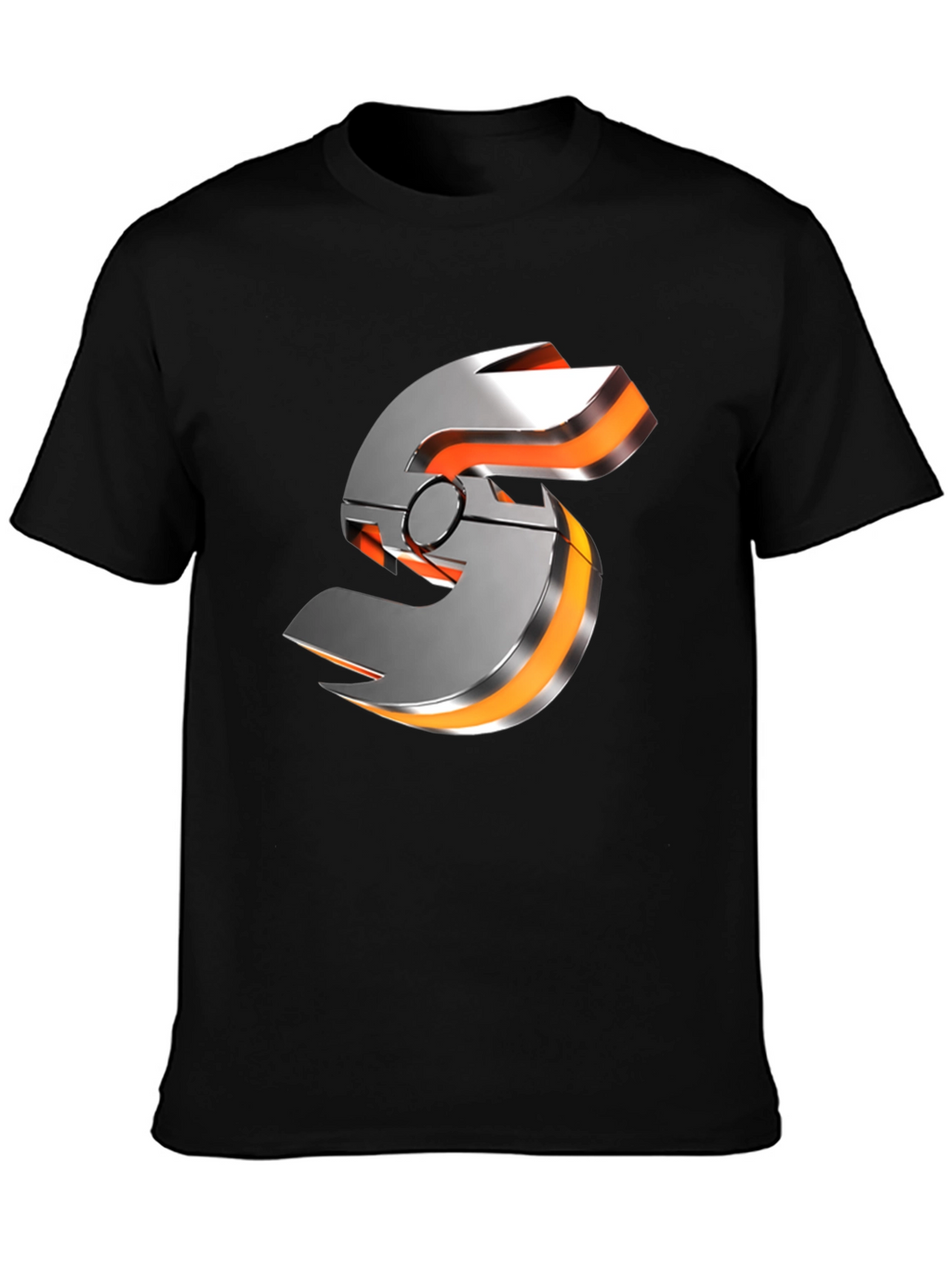 Futuristic Graphic T-Shirt - Metallic S Logo