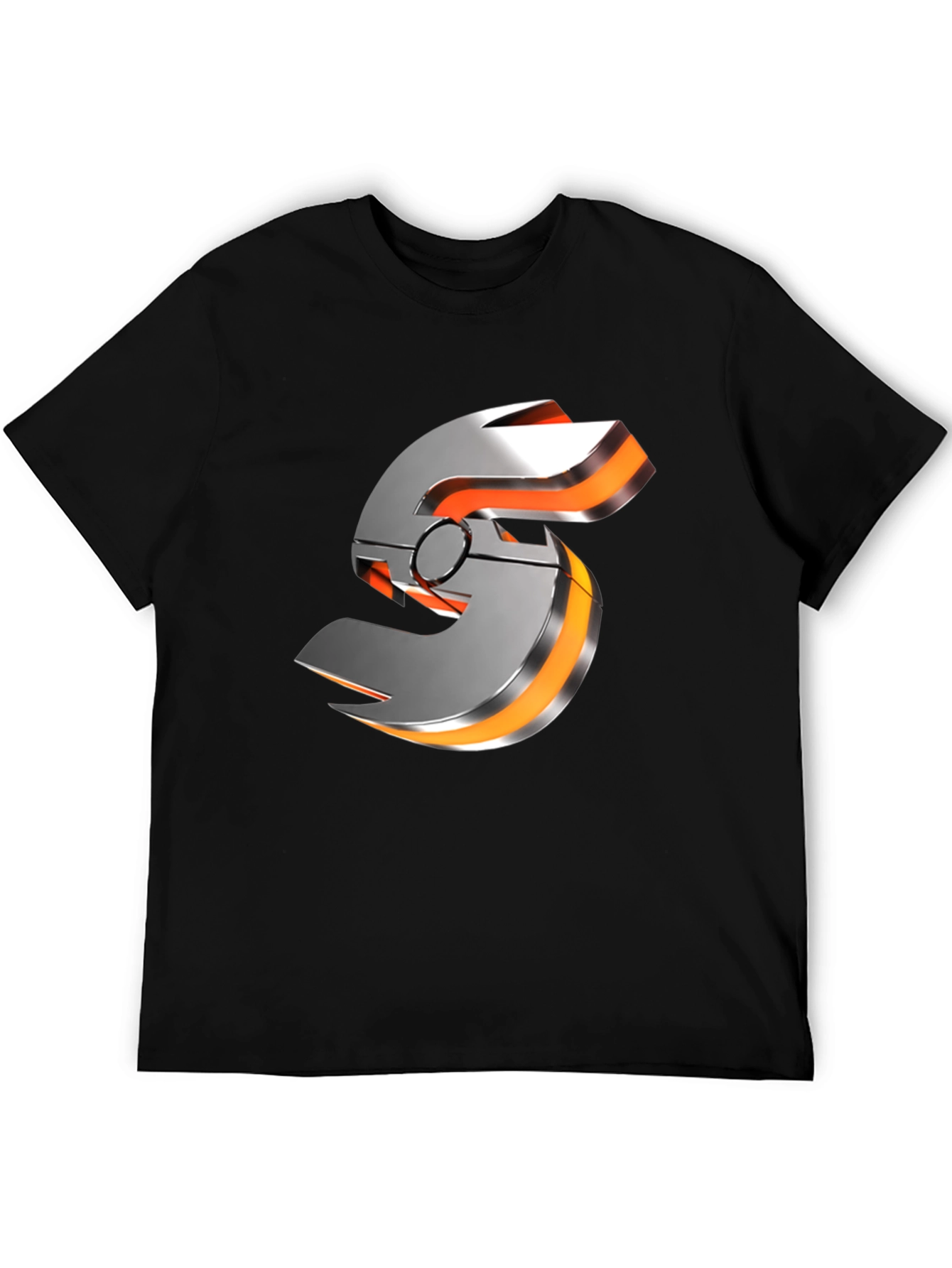 Futuristic Graphic T-Shirt - Metallic S Logo
