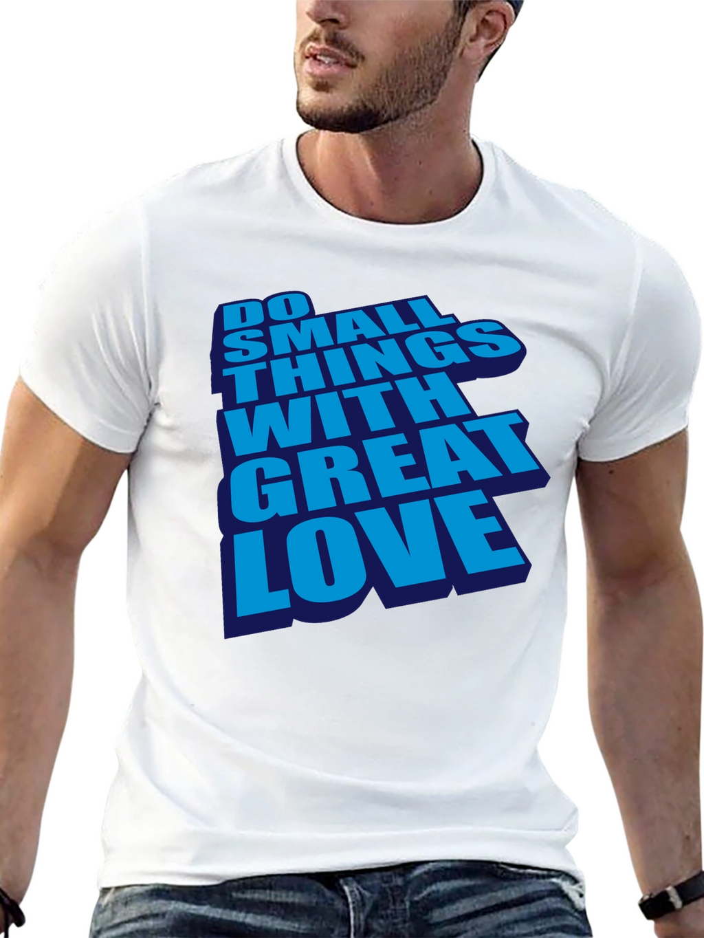 Inspirational Do Small Things With Great Love Black T-Shirt
