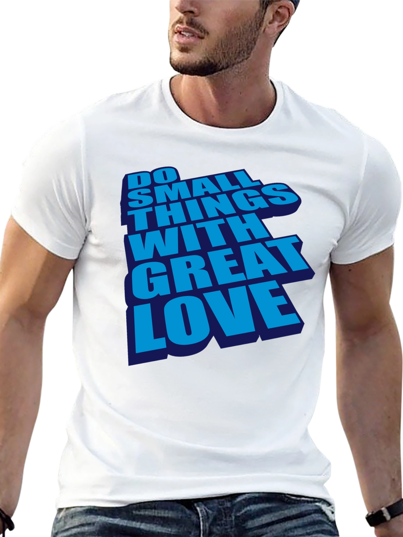 Inspirational Do Small Things With Great Love Black T-Shirt