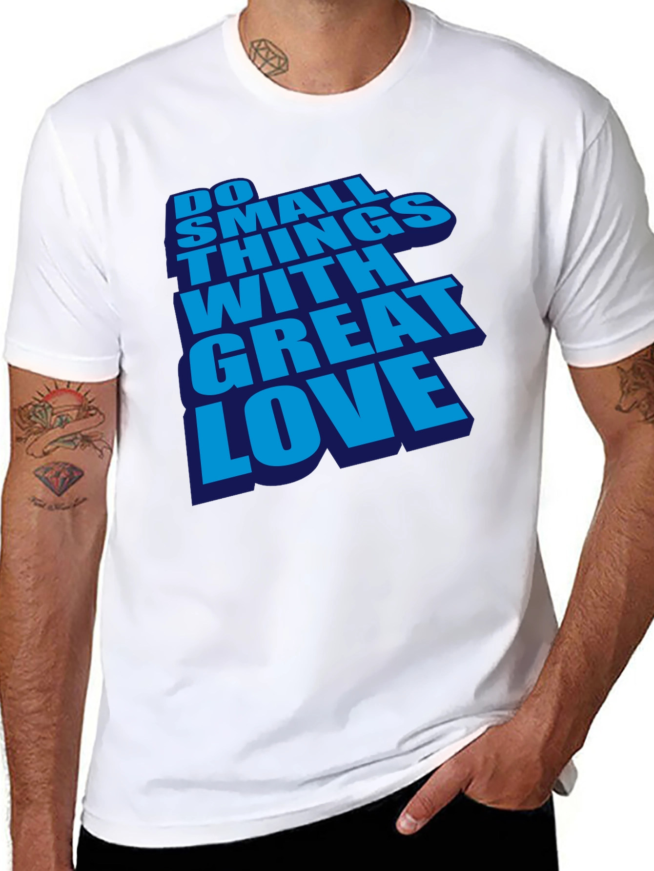 Inspirational Do Small Things With Great Love Black T-Shirt