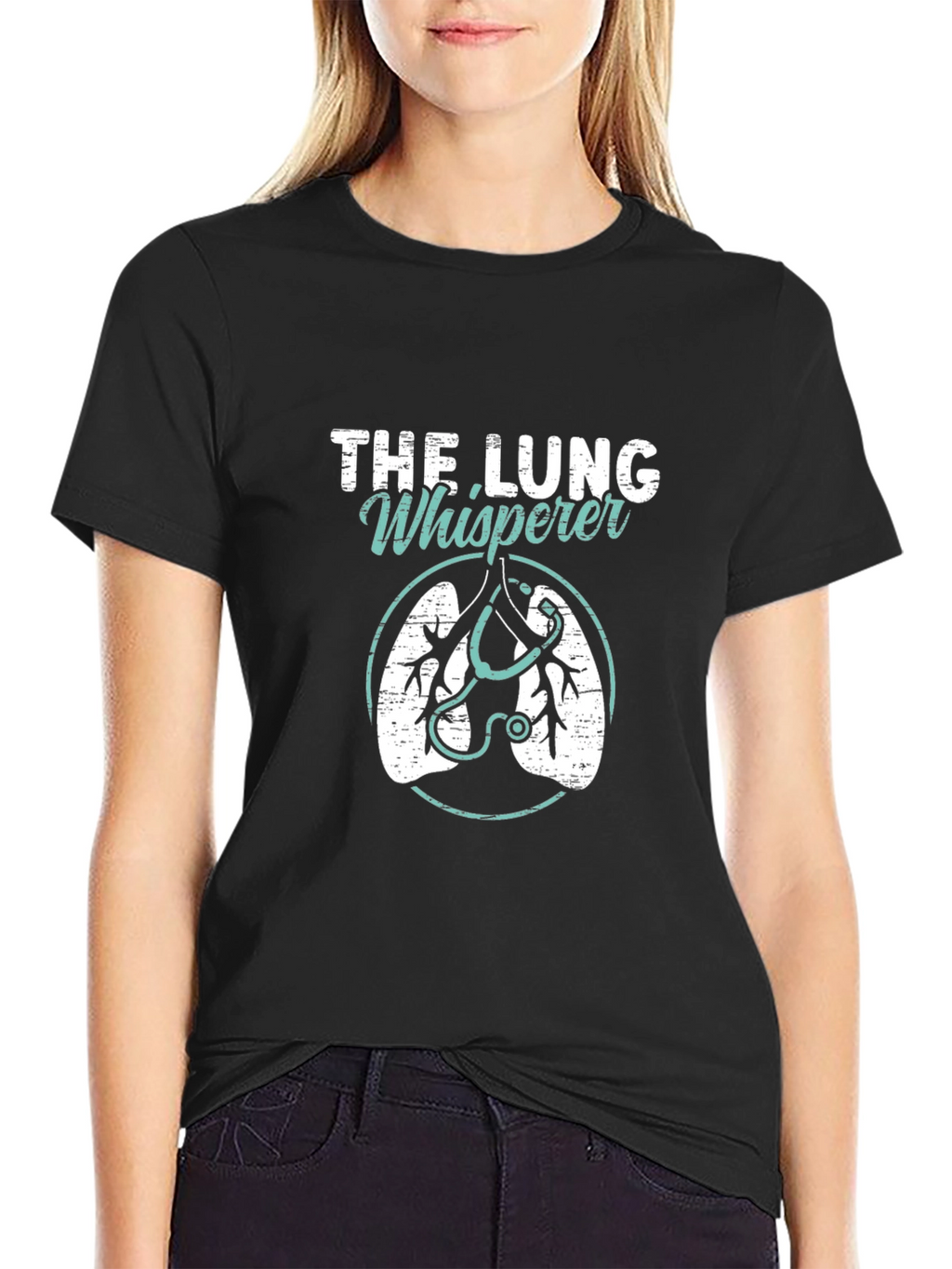 The Lung Whisperer Graphic T-Shirt - Black Cotton Tee