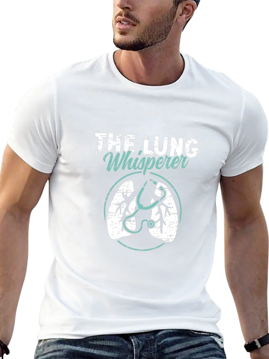 The Lung Whisperer Graphic T-Shirt - Black Cotton Tee
