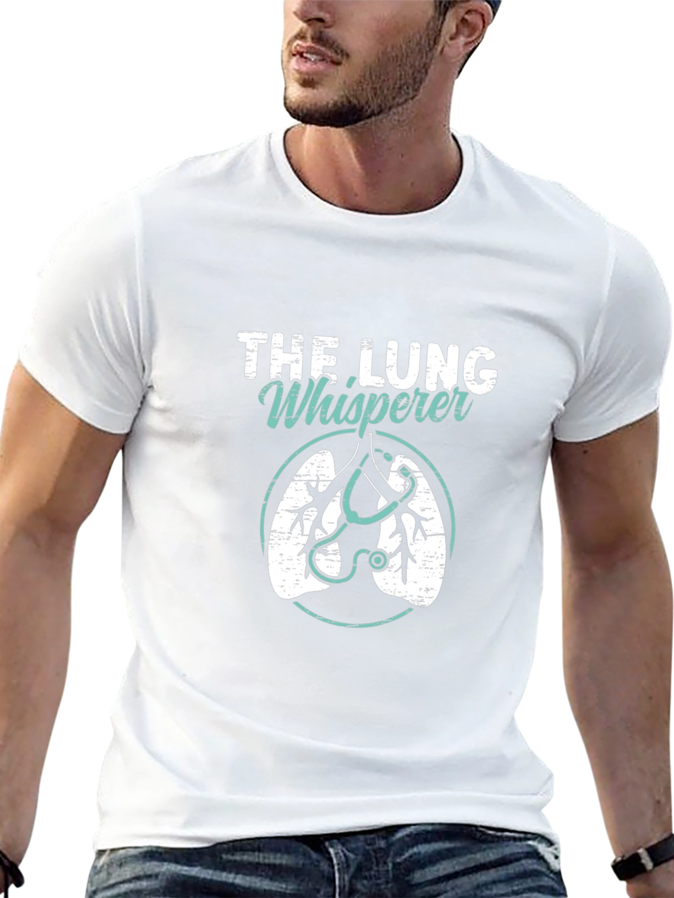 The Lung Whisperer Graphic T-Shirt - Black Cotton Tee
