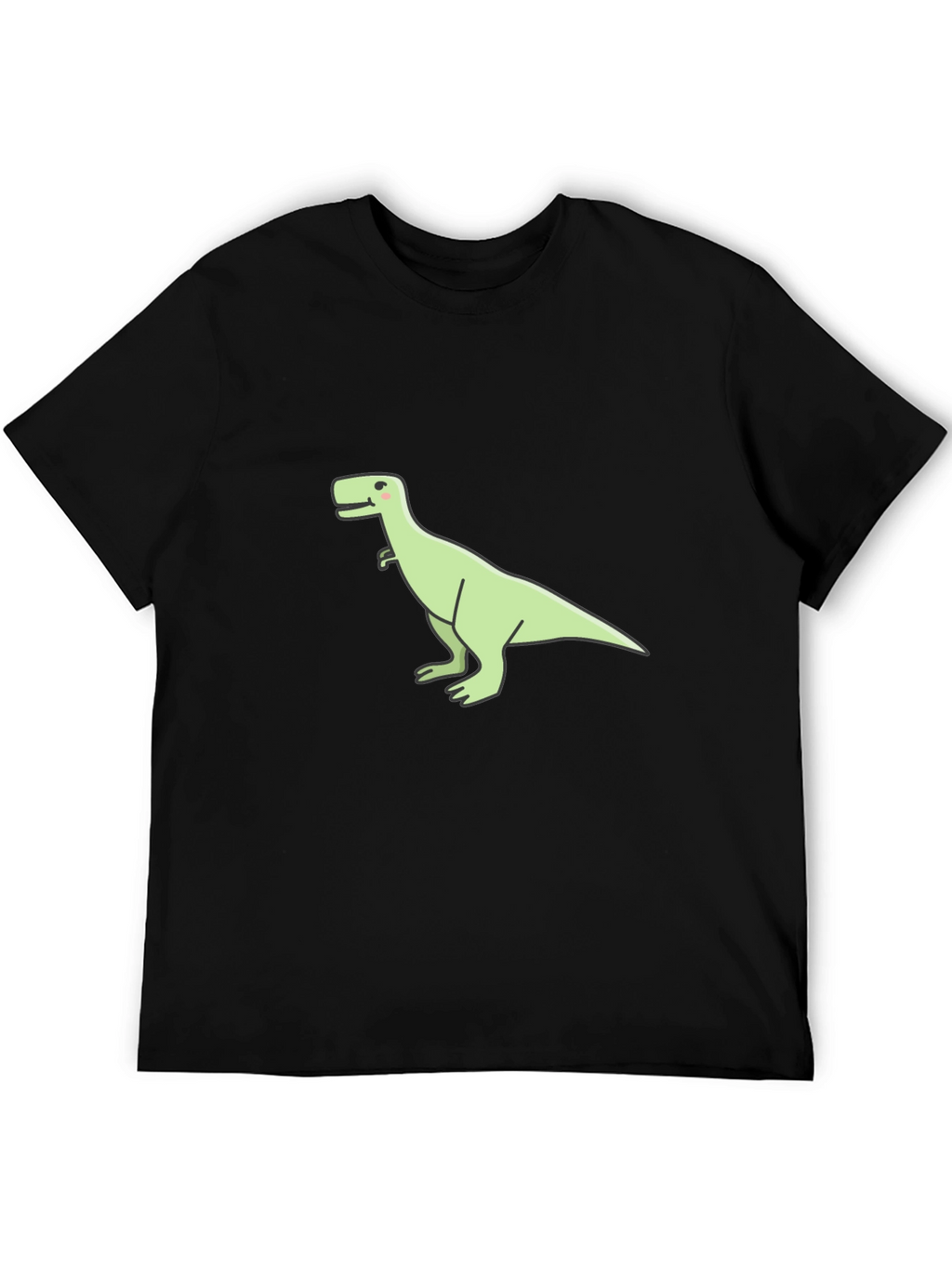 Dinosaur Graphic Tee - Casual Black T-Shirt