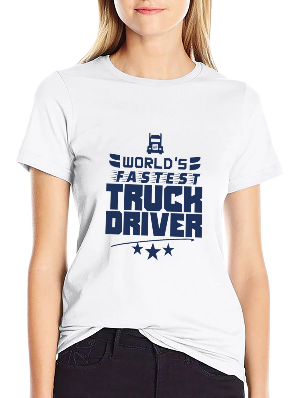 Worlds Fastest Truck Driver Black T-Shirt