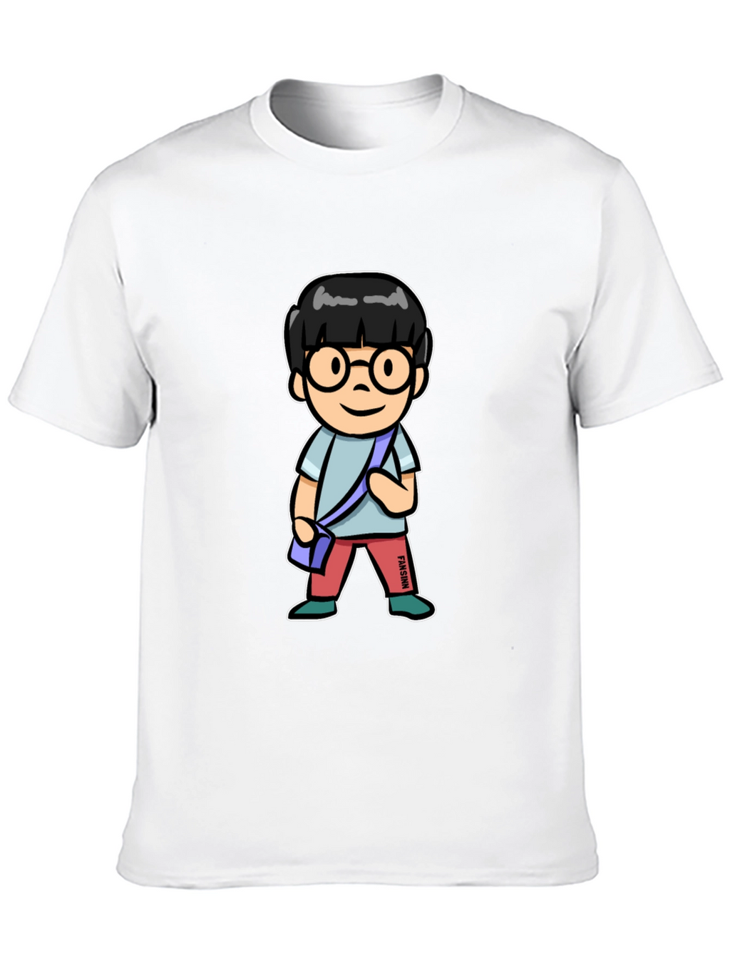 Cartoon Character T-Shirt Black Cotton Tee