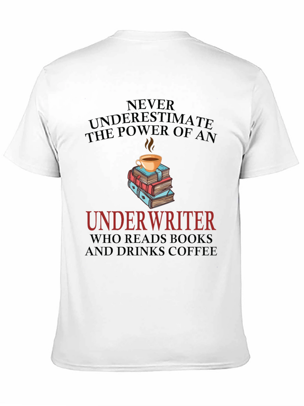 Underwriter Coffee & Books Graphic T-Shirt