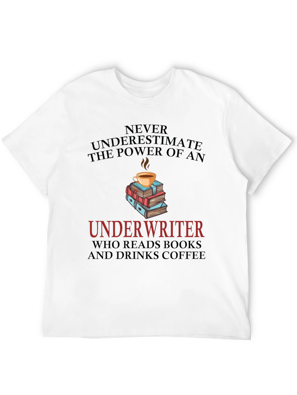 Underwriter Coffee & Books Graphic T-Shirt