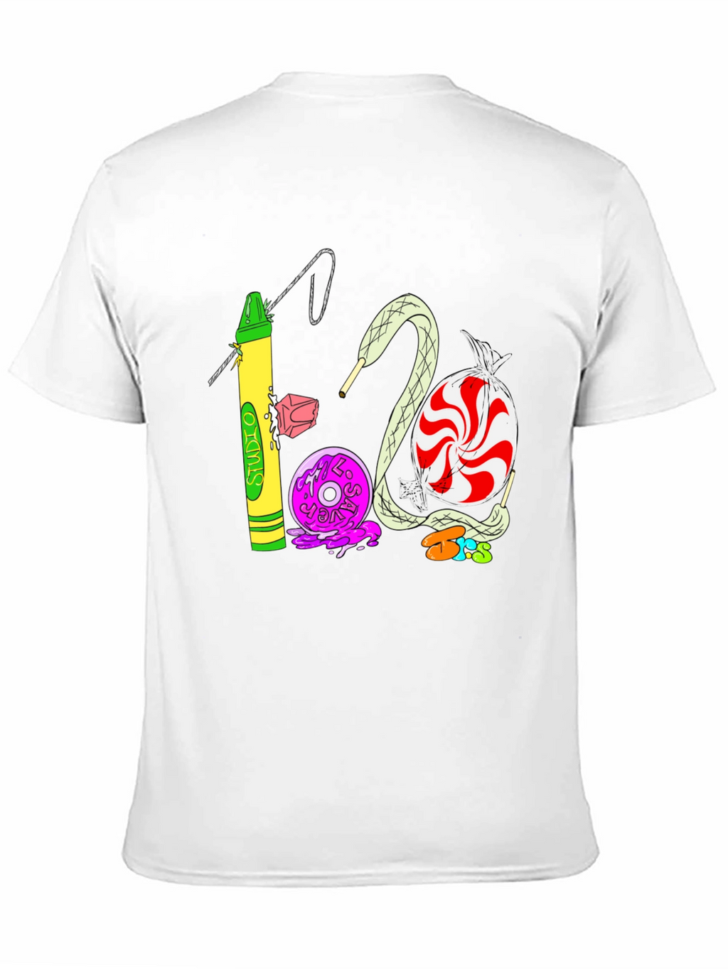 Studio 1200 T-Shirt | Unique Crayon & Candy Design