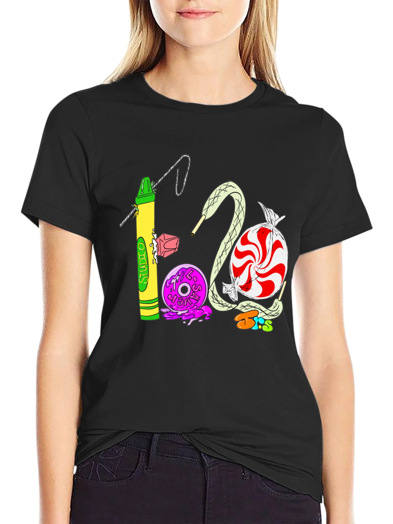 Studio 1200 T-Shirt | Unique Crayon & Candy Design