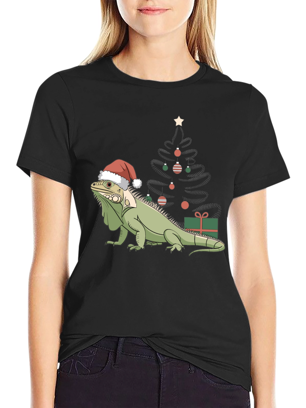 Festive Iguana Christmas T-Shirt