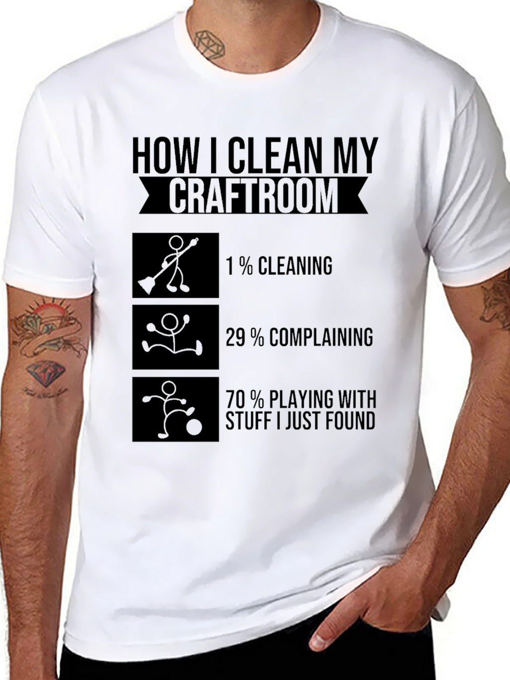 Craft Room Cleaning T-Shirt - Funny Crafting Tee