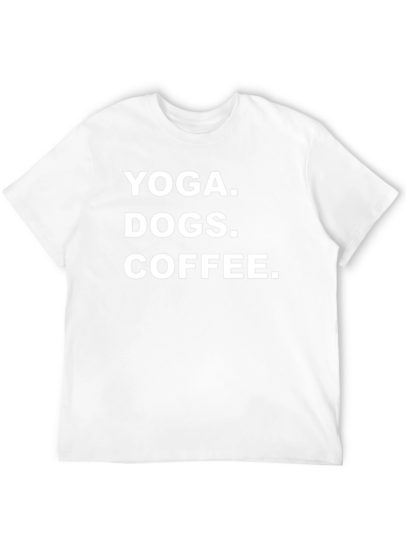 Yoga Dogs Coffee Graphic Tee - Black Cotton T-Shirt