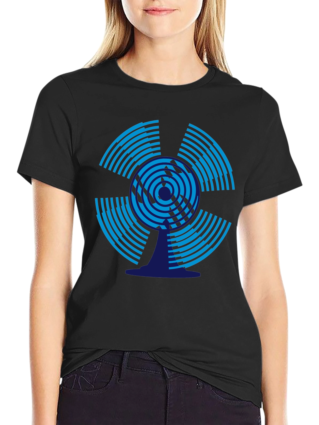 Abstract Graphic Tee - Modern Black T-Shirt