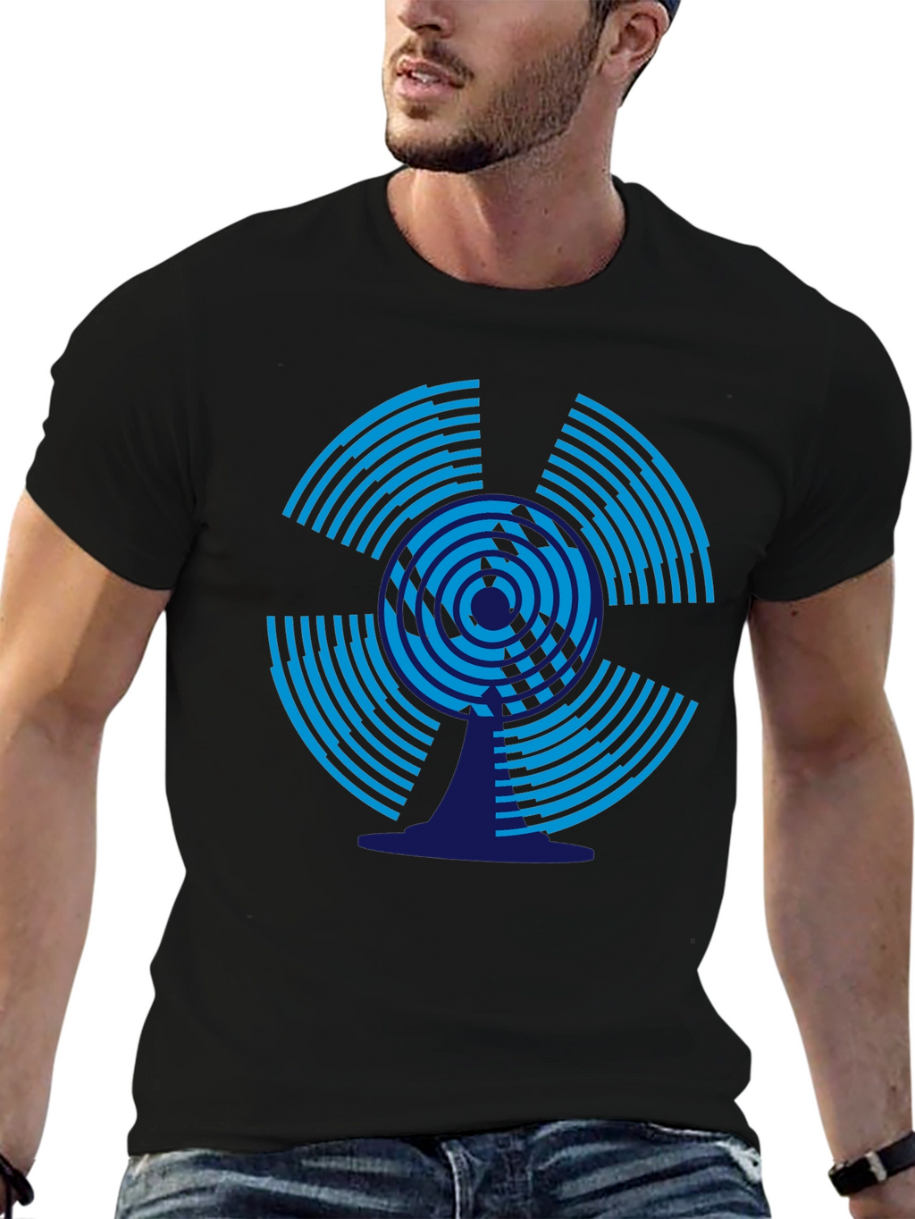 Abstract Graphic Tee - Modern Black T-Shirt