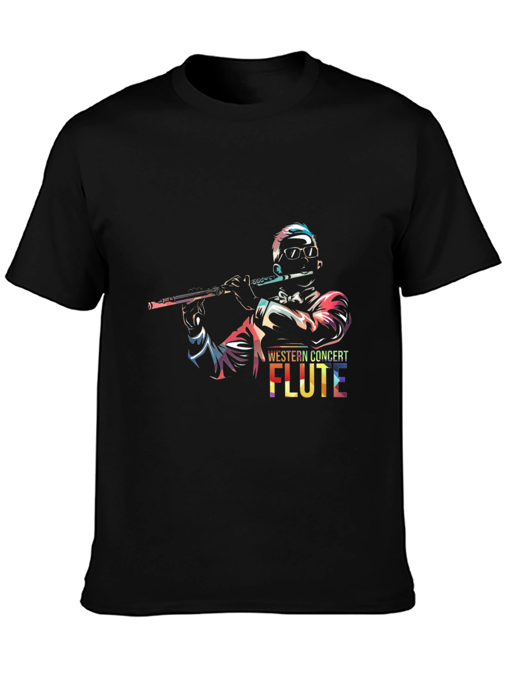 Concert Flute Graphic Tee - Music Lovers T-Shirt