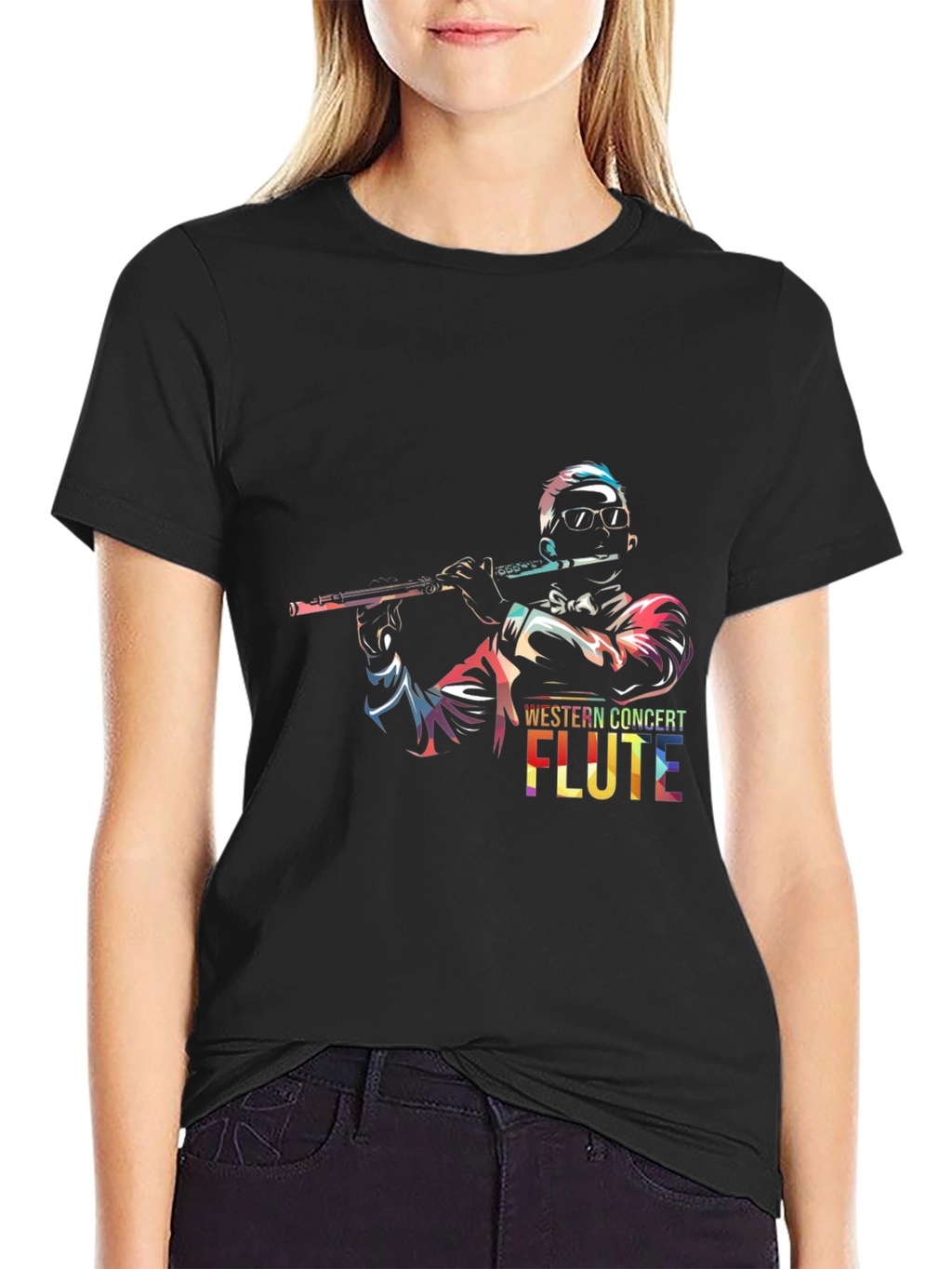 Concert Flute Graphic Tee - Music Lovers T-Shirt