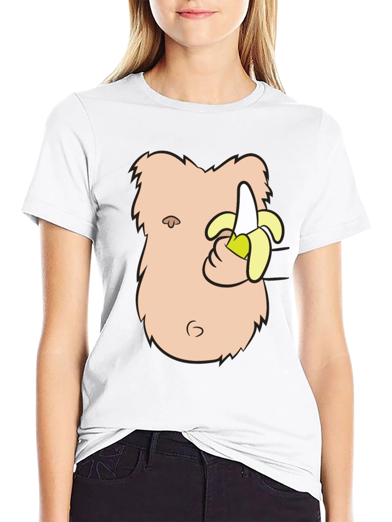 Funny Banana Eating Gorilla T-Shirt