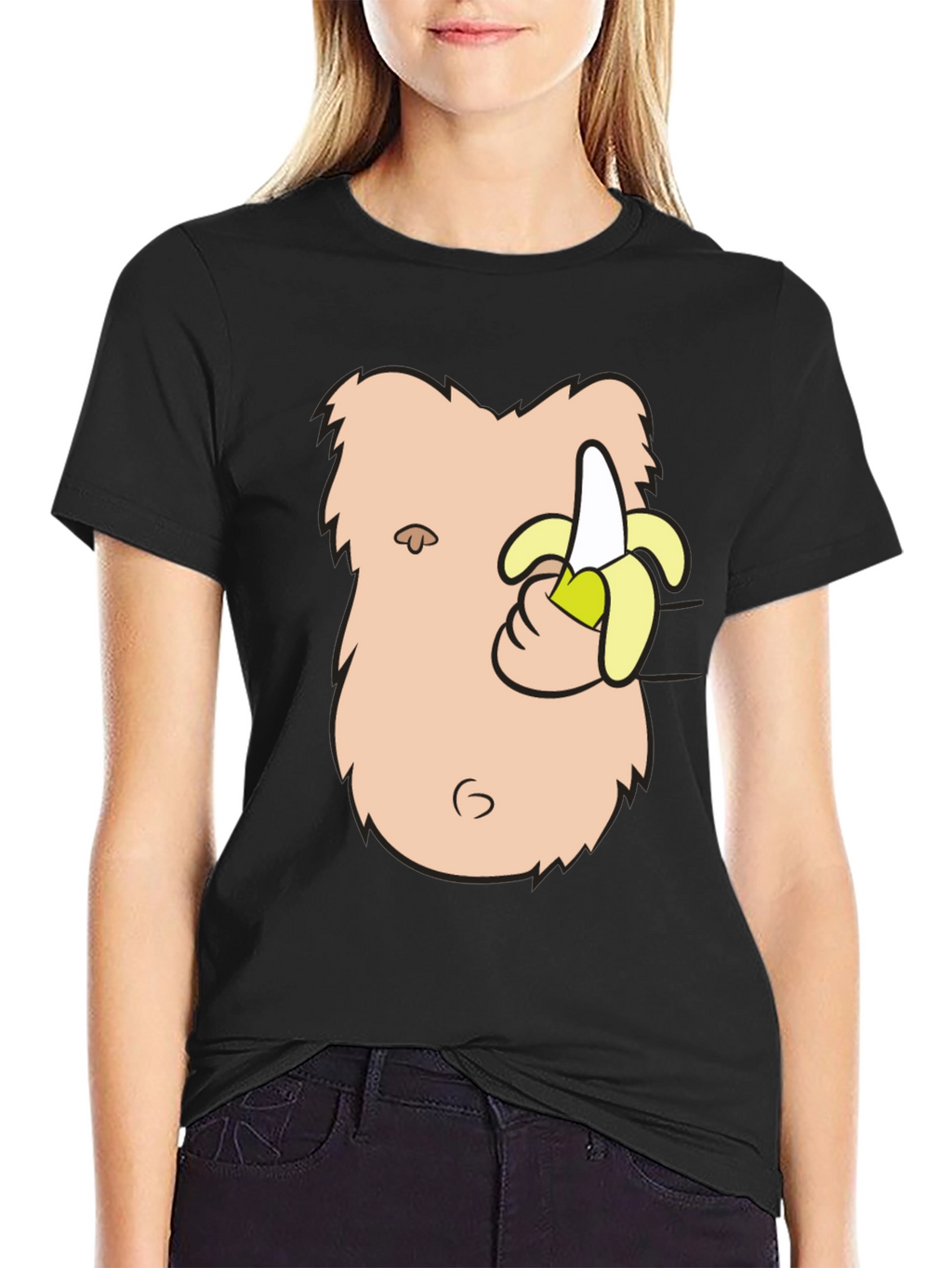 Funny Banana Eating Gorilla T-Shirt