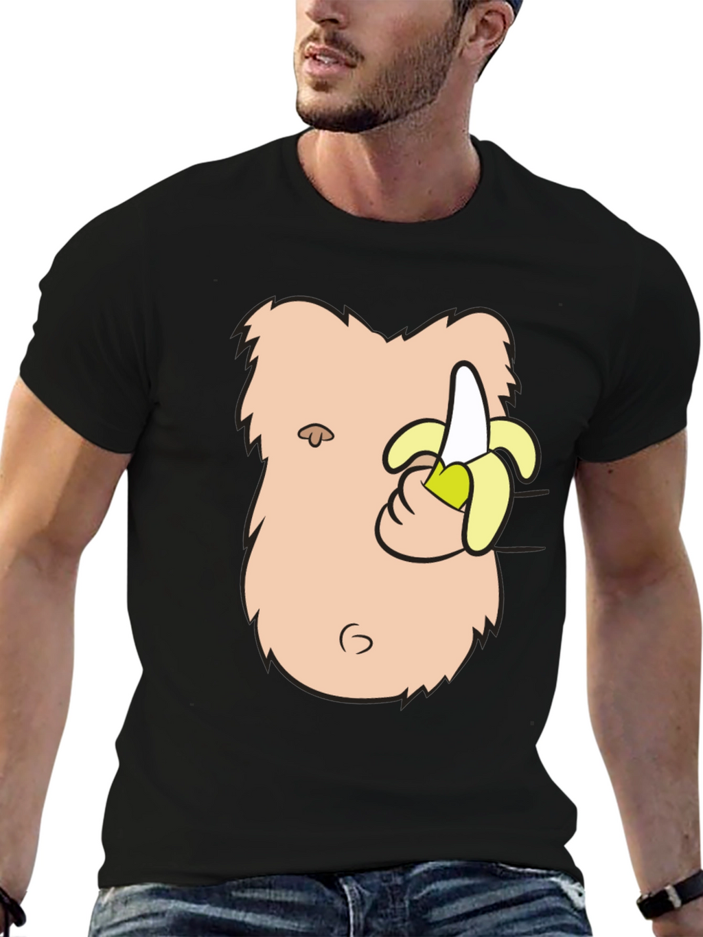 Funny Banana Eating Gorilla T-Shirt