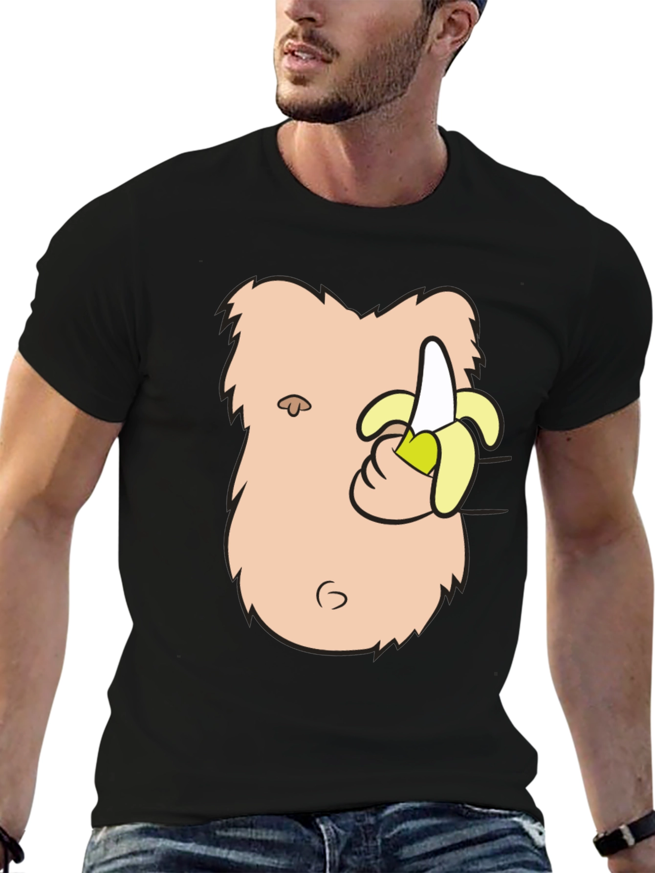 Funny Banana Eating Gorilla T-Shirt