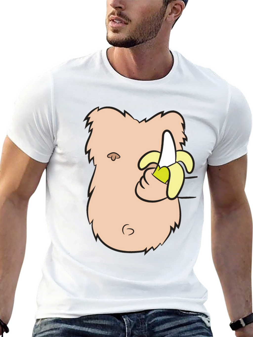 Funny Banana Eating Gorilla T-Shirt
