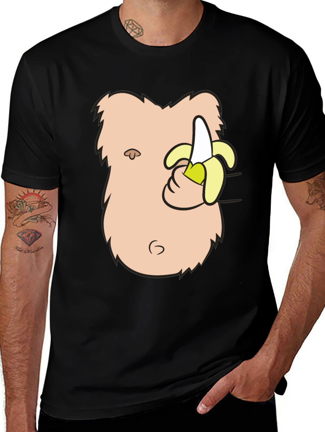Funny Banana Eating Gorilla T-Shirt
