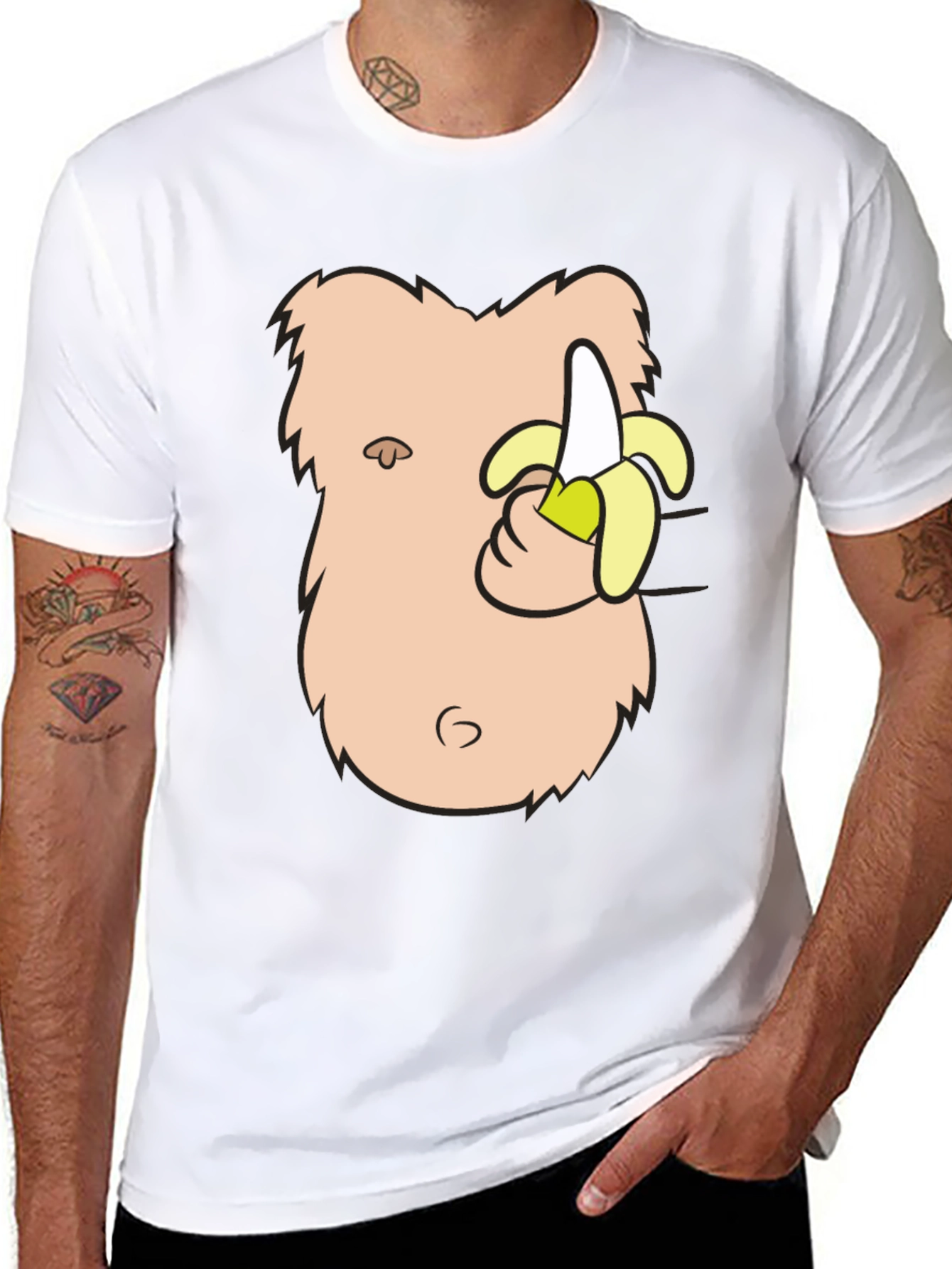Funny Banana Eating Gorilla T-Shirt