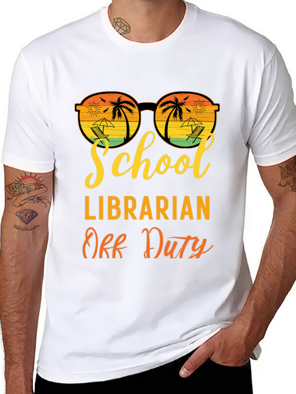 School Librarian Off Duty Graphic T-Shirt