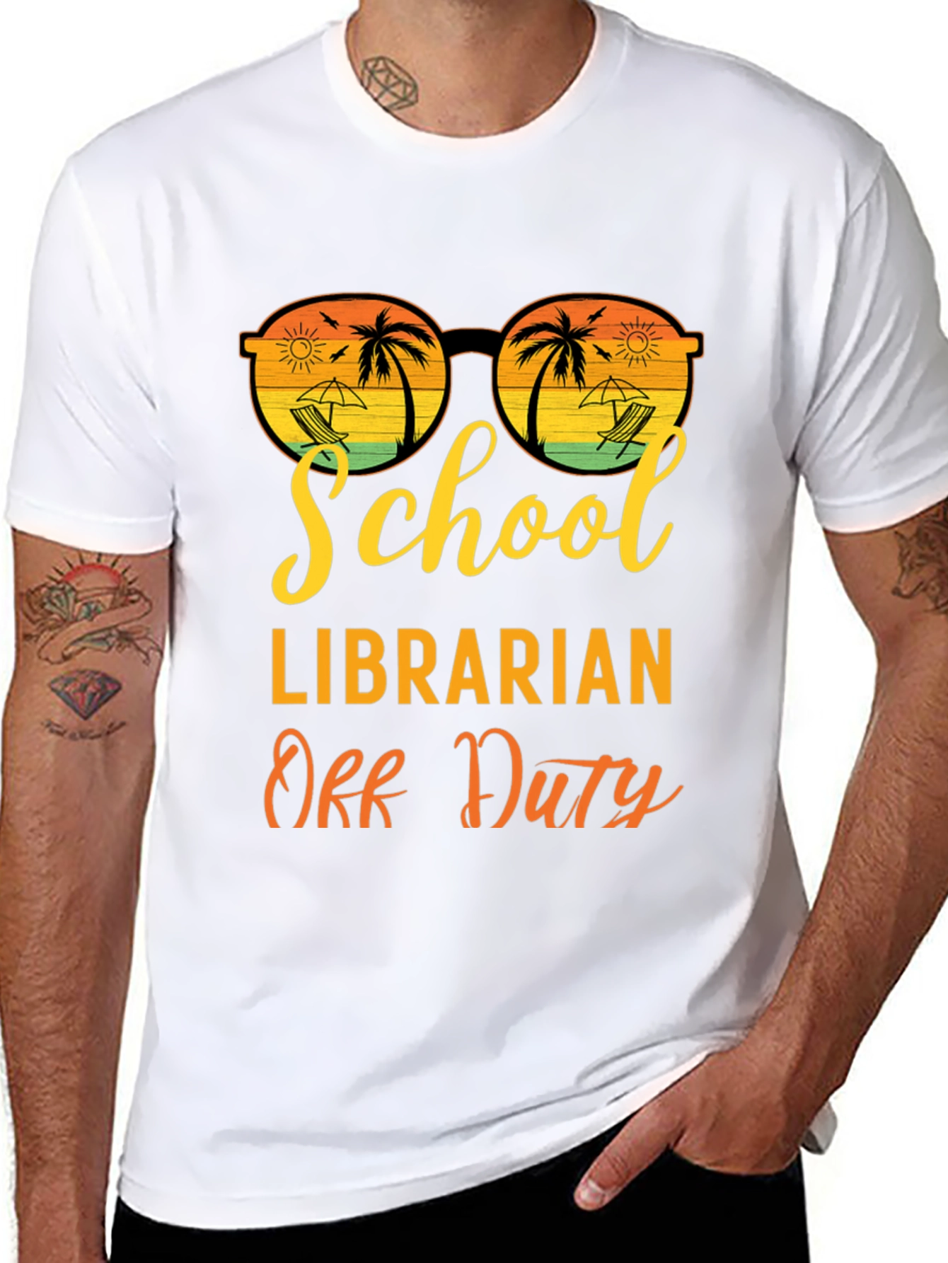 School Librarian Off Duty Graphic T-Shirt