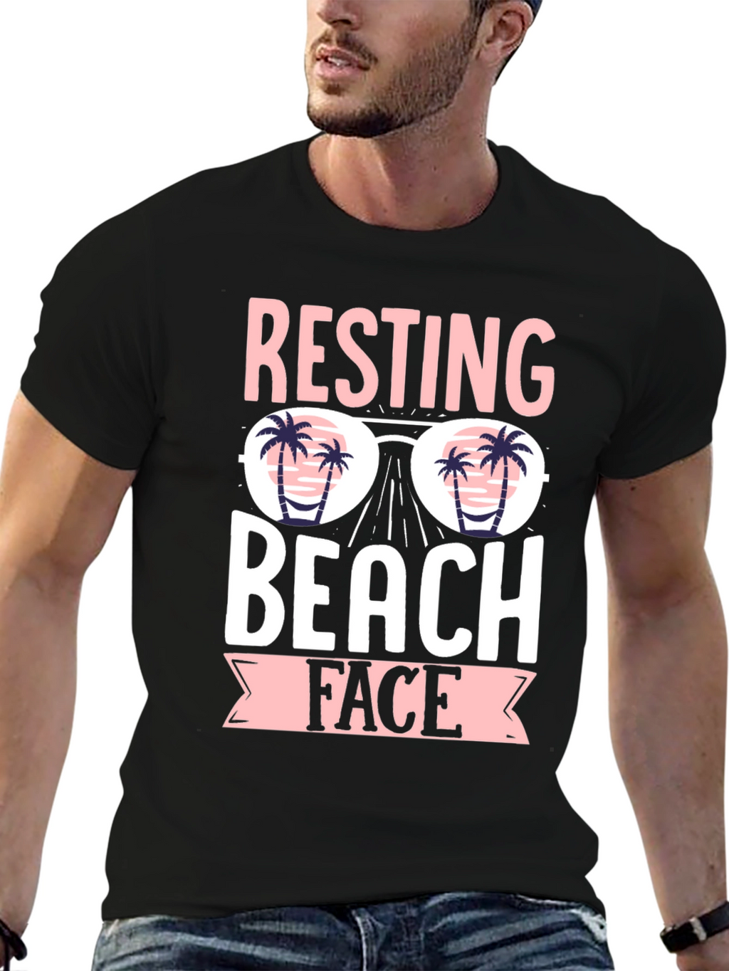 Resting Beach Face T-Shirt - Summer Vibes