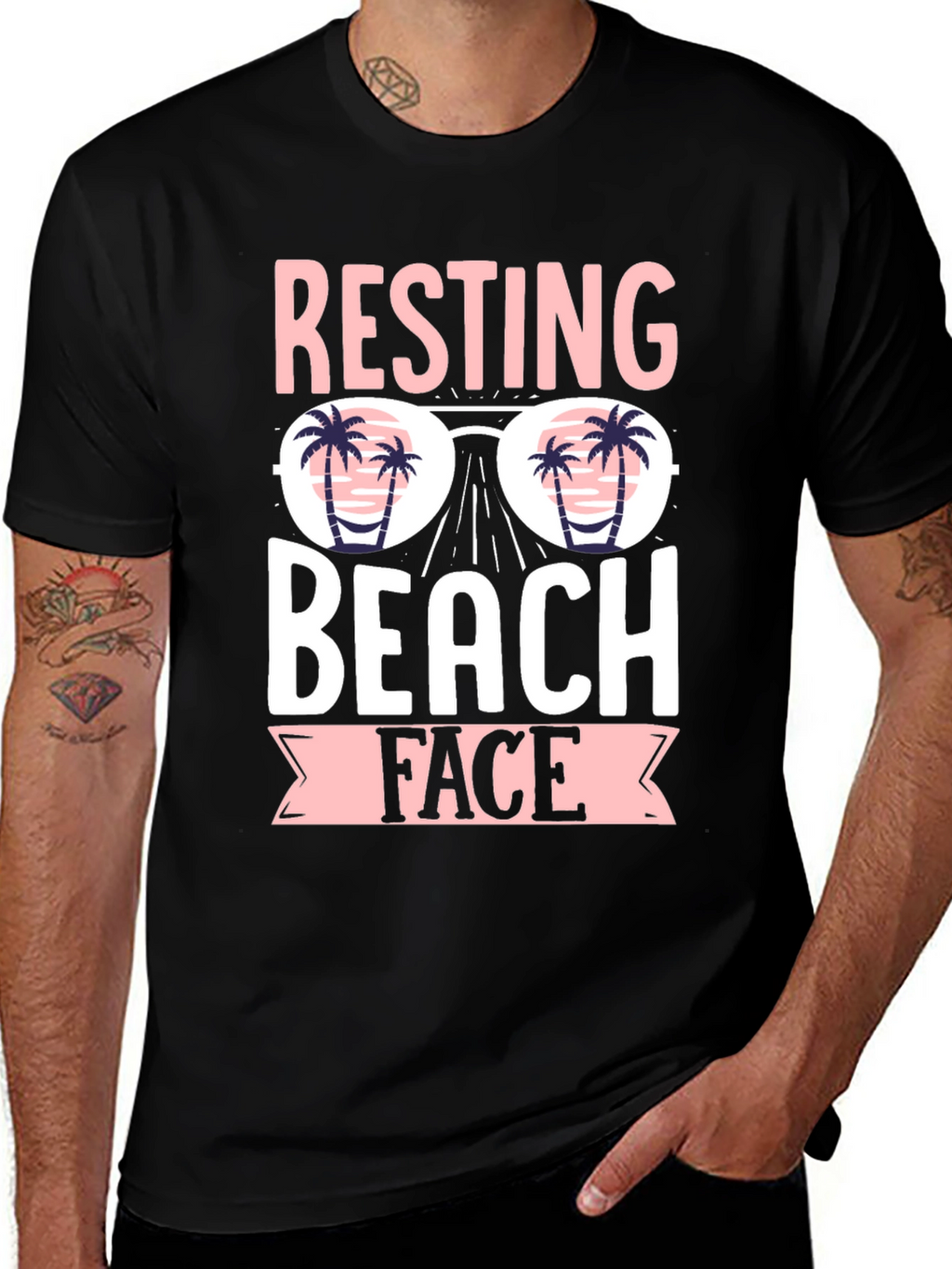 Resting Beach Face T-Shirt - Summer Vibes