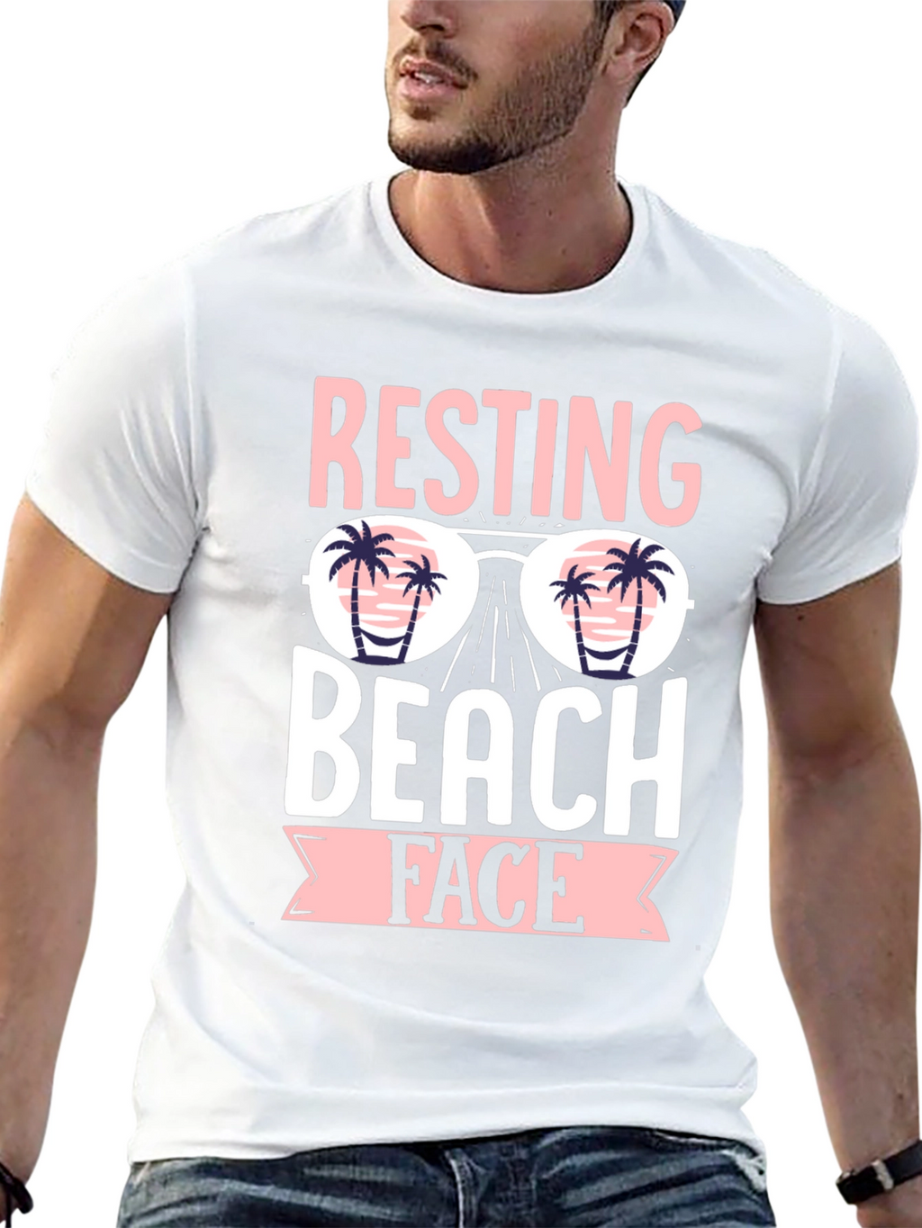 Resting Beach Face T-Shirt - Summer Vibes