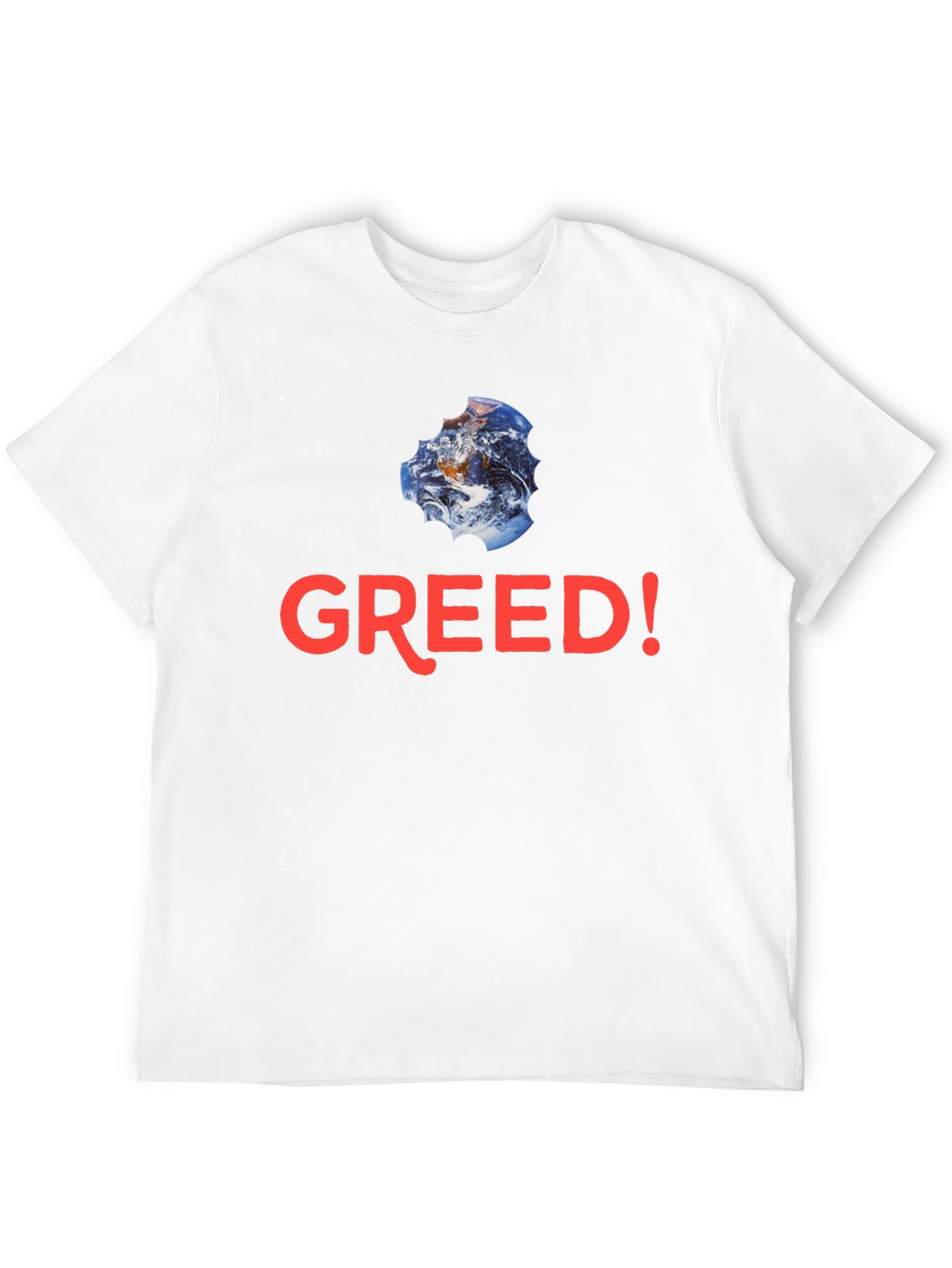 Greed! Earth Bite T-Shirt - Black Cotton
