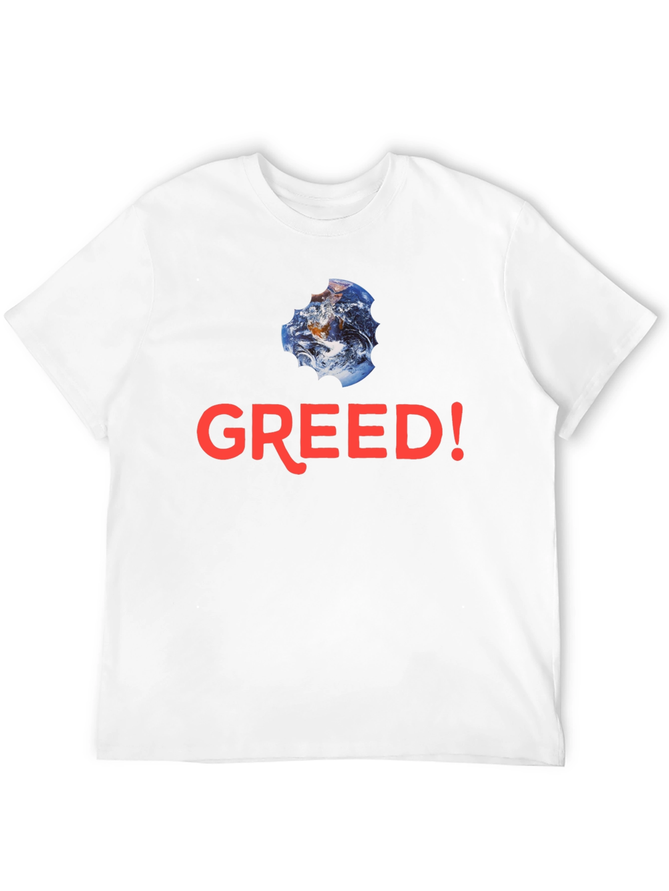 Greed! Earth Bite T-Shirt - Black Cotton