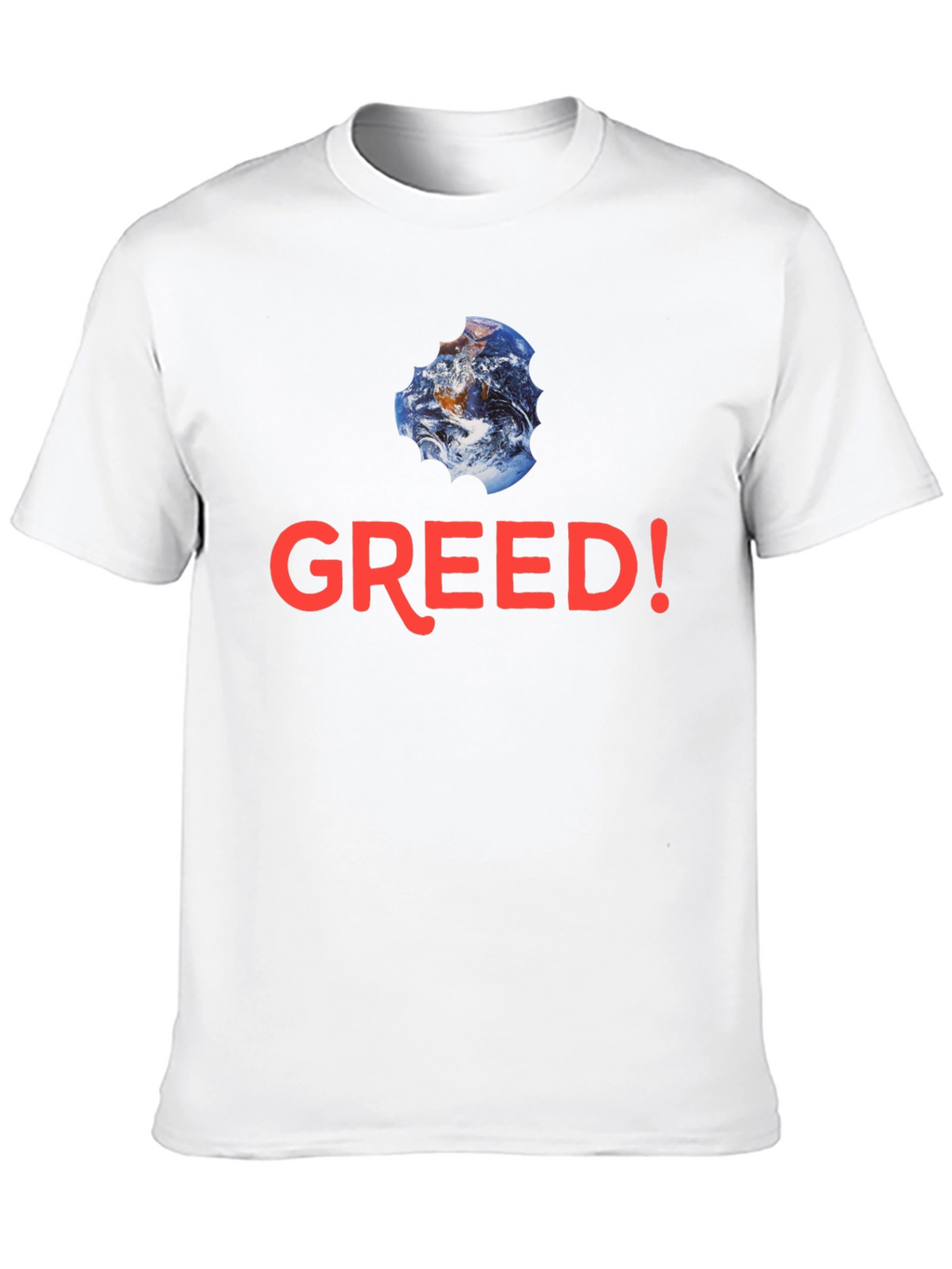 Greed! Earth Bite T-Shirt - Black Cotton