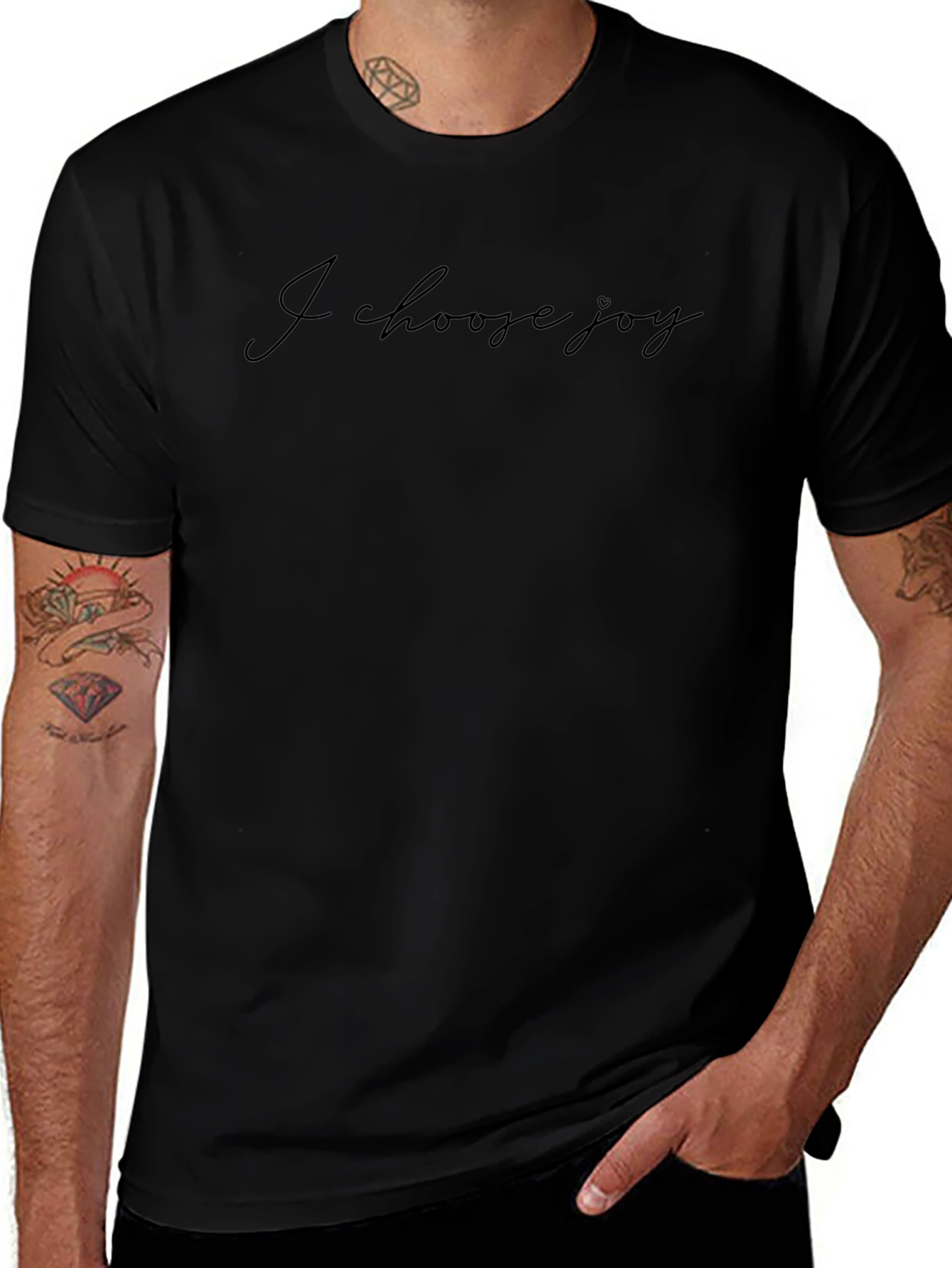 I Choose Joy Black T-Shirt - Inspirational