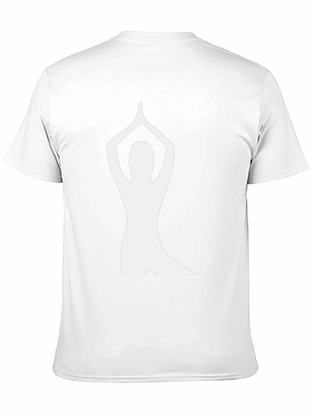 Yoga Pose Graphic Tee - Black Cotton Shirt