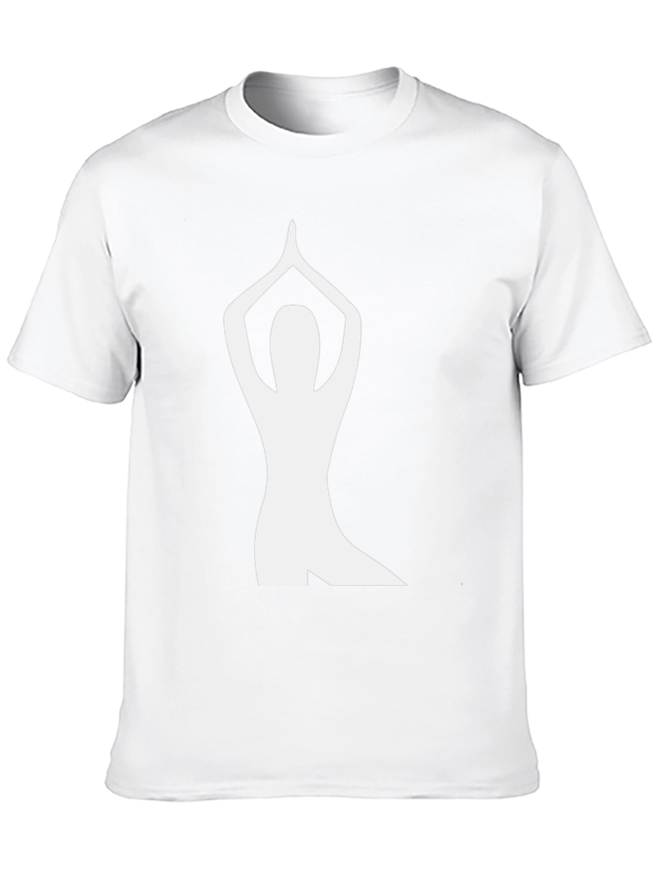 Yoga Pose Graphic Tee - Black Cotton Shirt