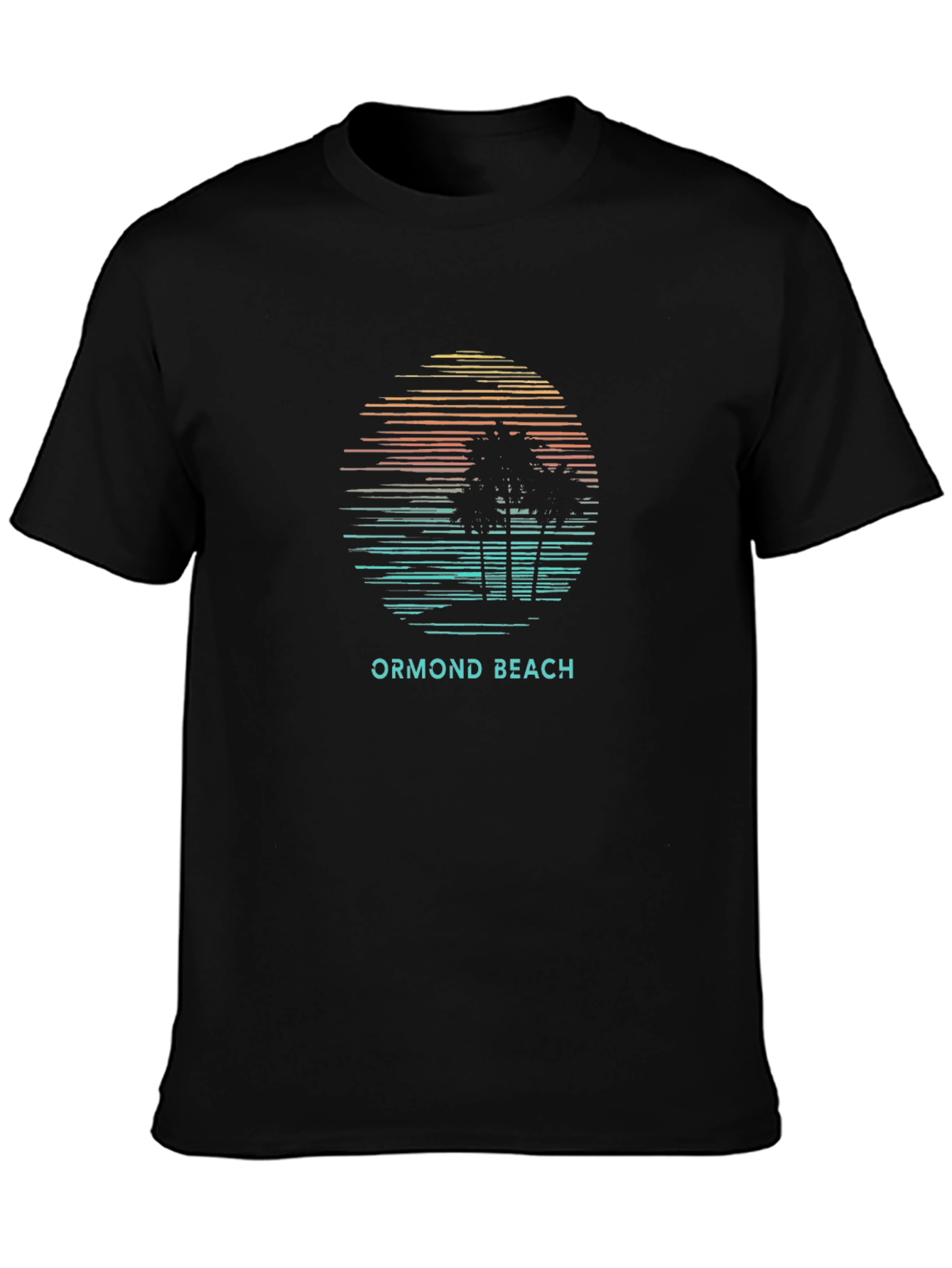 Ormond Beach Sunset Palm Tree Graphic Tee
