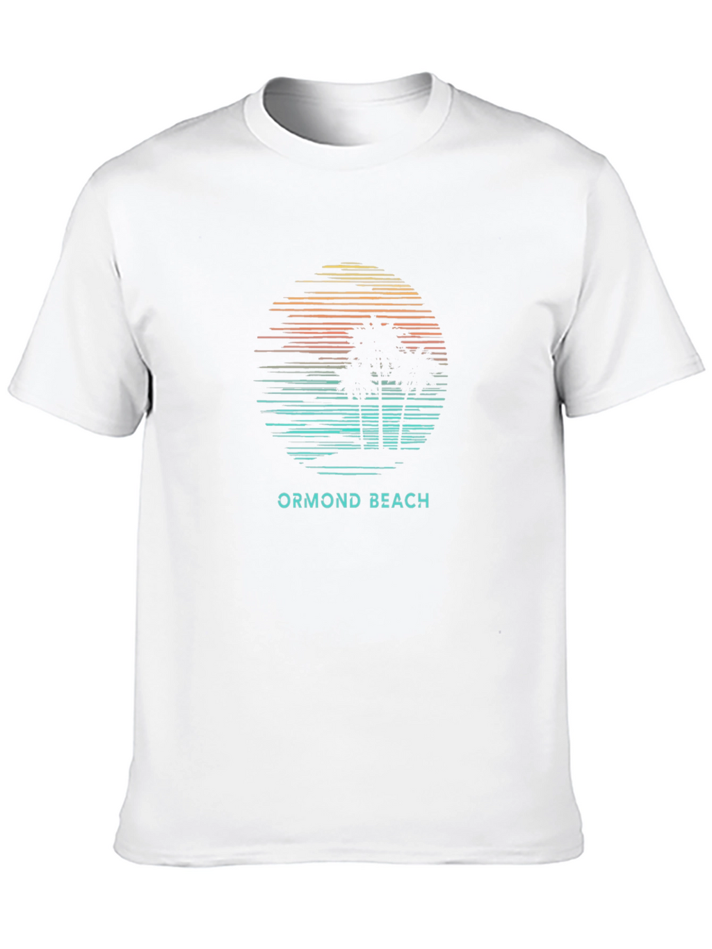 Ormond Beach Sunset Palm Tree Graphic Tee