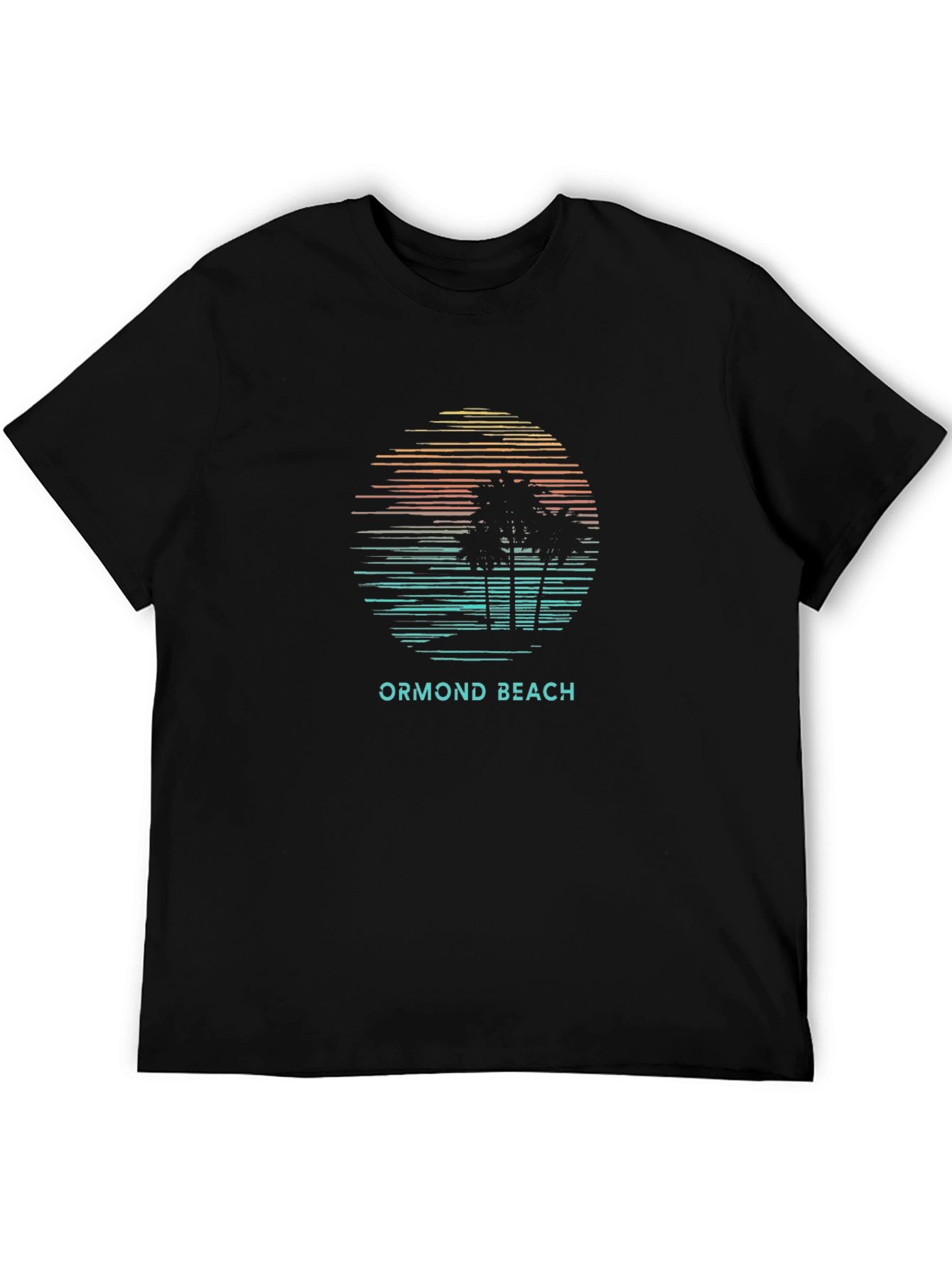 Ormond Beach Sunset Palm Tree Graphic Tee