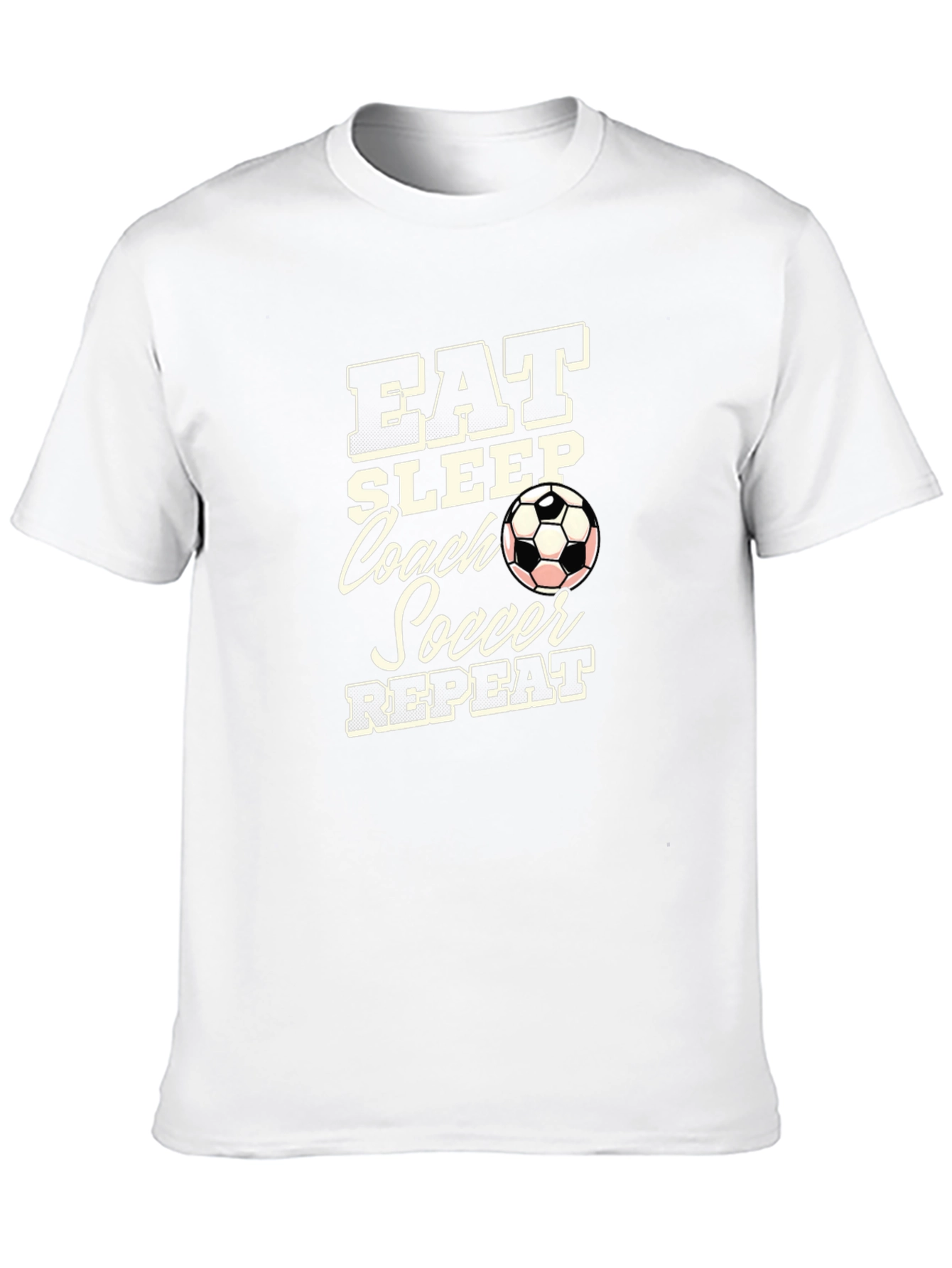 Eat Sleep Coach Soccer Repeat Black T-Shirt